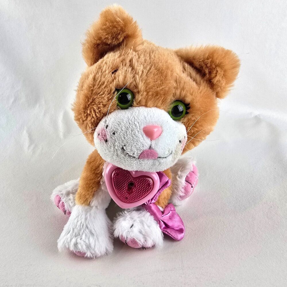 Cabbage Patch Kids Pet Cat Plush Orange White Heart Adoptimals Stuffed Animal